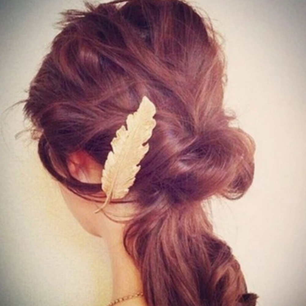 ⭐New Gold Leaf Hair Barrette Clip⭐